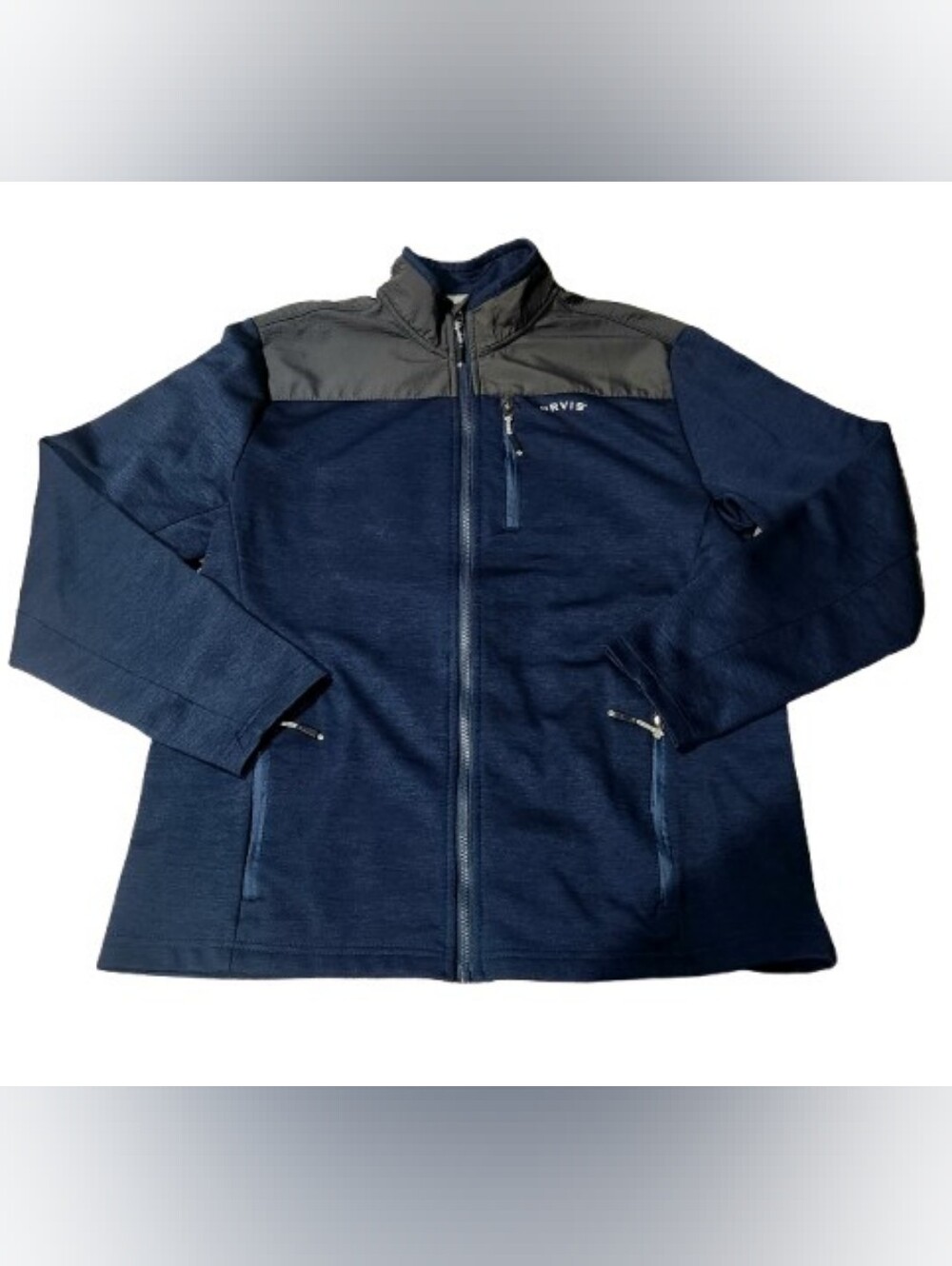 Orvis Men's Navy/Grey Light Jacket Size M